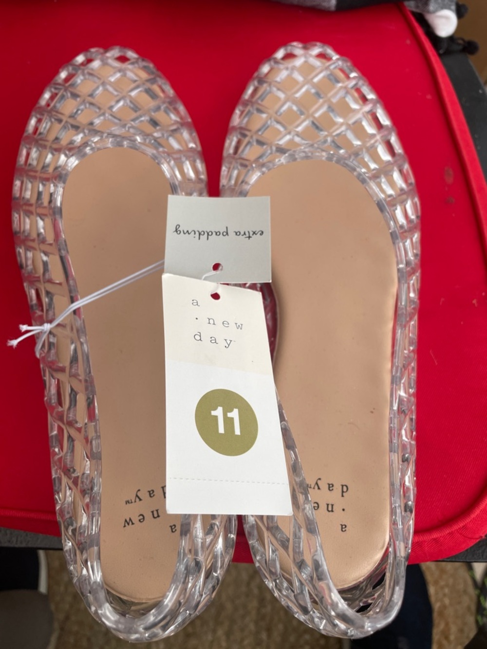 a new day Transparent Jelly Ballet Flats - Clear
